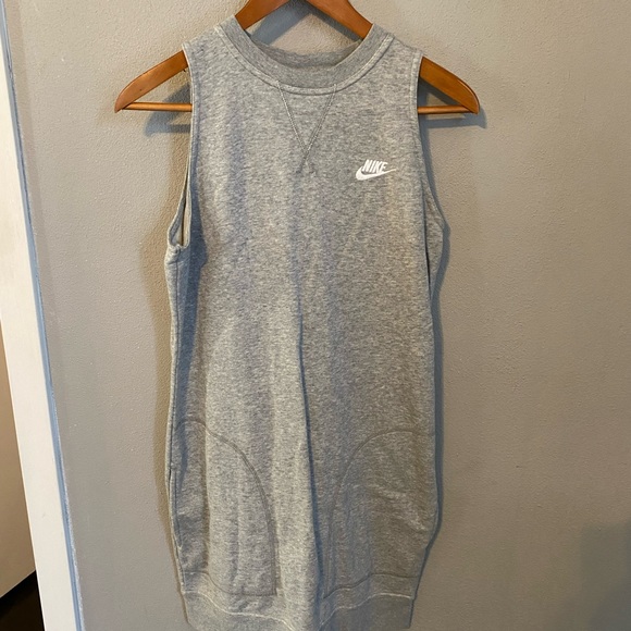 Nike Sweatshirt Dress Heather Gray Small - Picture 1 of 4